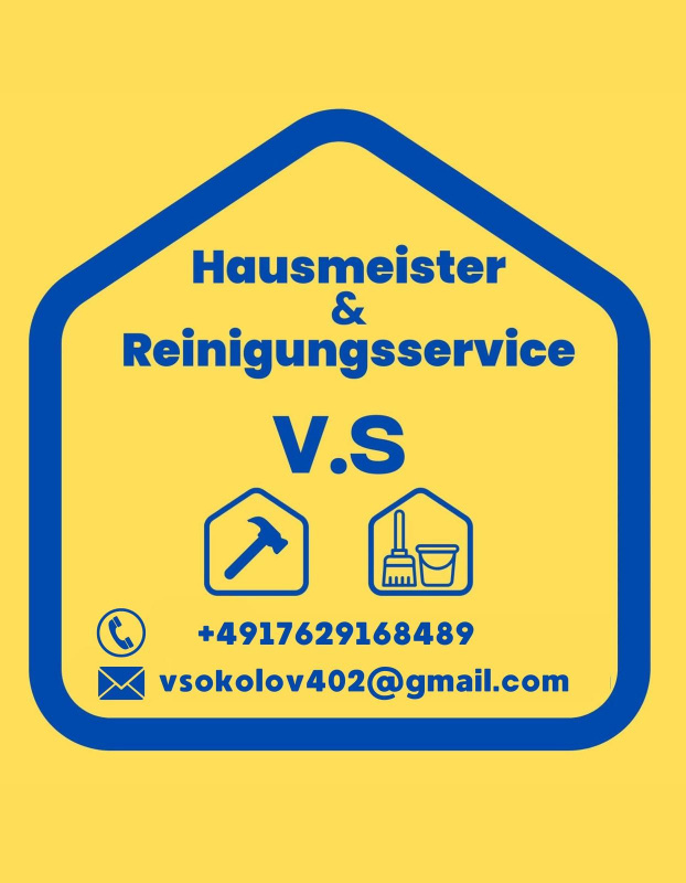 Hausmeister & Reinigungsservice Vadim Sokolov. Entrümpelung. Дюссельдорф. Дортмунд. Essen. Гельзенкирхен. Бохум. Дуйсбург. Gartenpflege. Переезд. Разборка, сборка мебели и кухонь